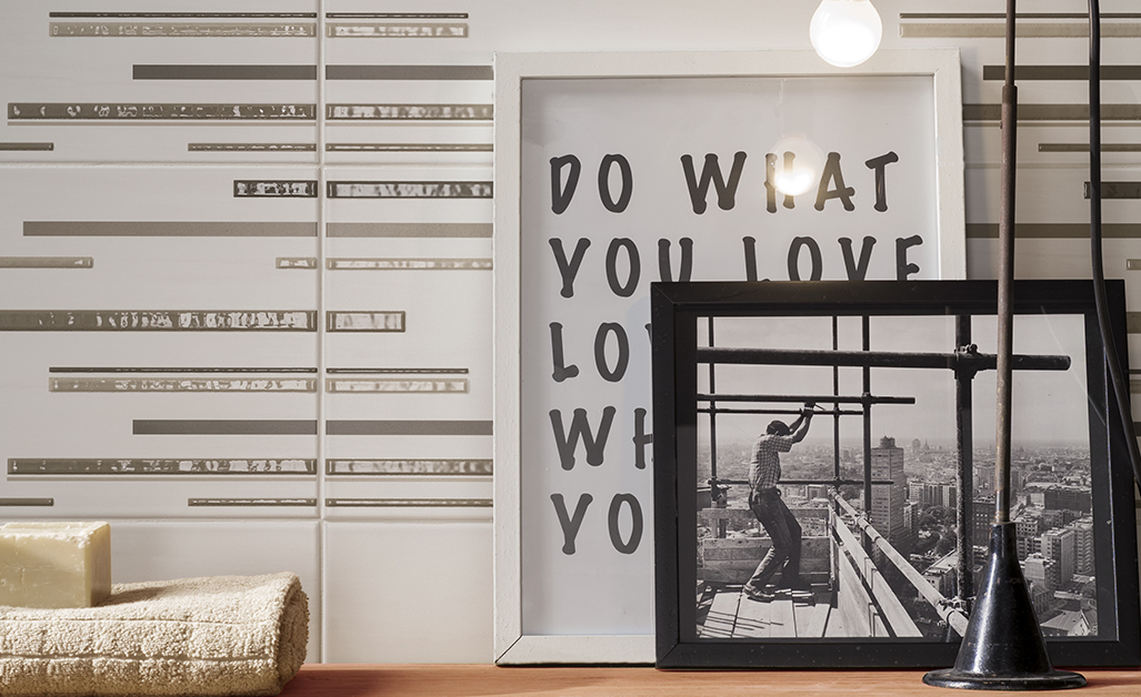 Stylische Fliesen für die Wand.